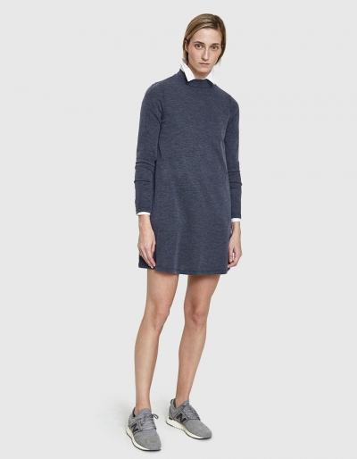 Farrow Ada Mock Neck Dress In Charcoal