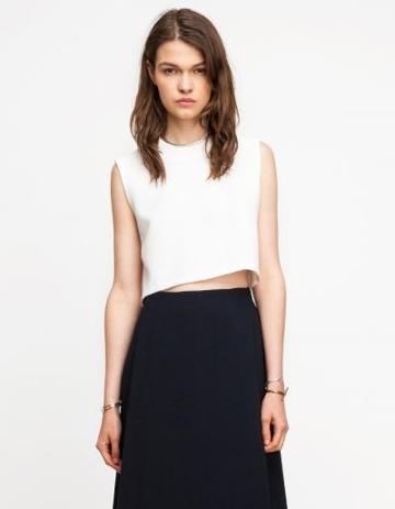 Kaarem Wind Chime Raised Collar Top