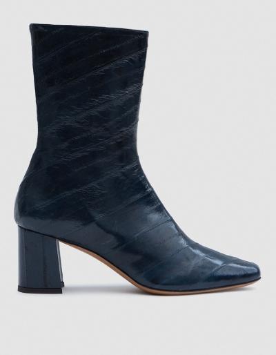 Trademark Mira Eel Skin Boot In Navy