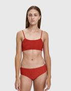 Farrow Gracelynn Smocked Bikini In Tomato