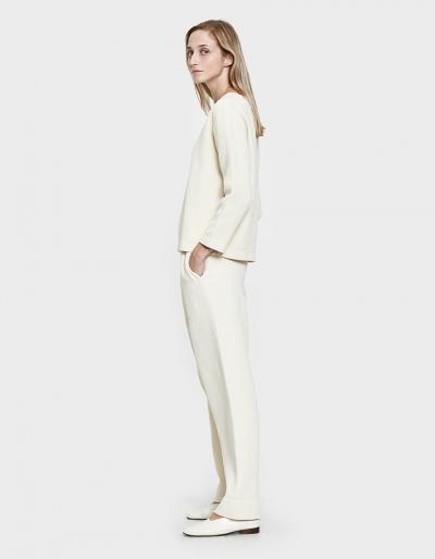 Black Crane Dual Canvas Pants In Cream