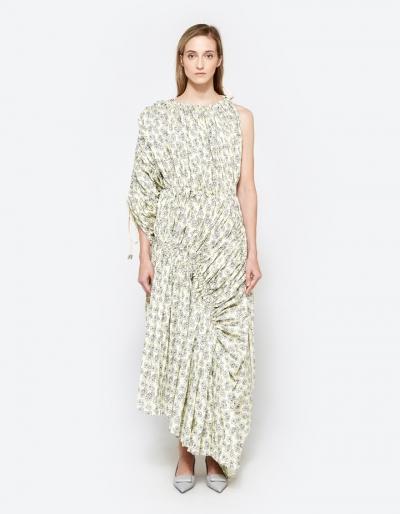 Marni One Shoulder Dress In Citrus