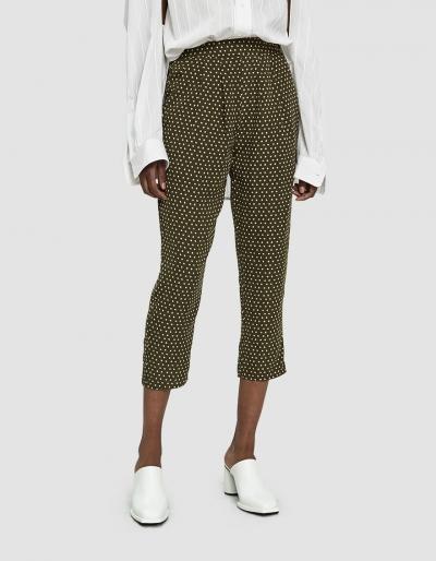 Stelen Beasley Polka Dot Trousers In Olive