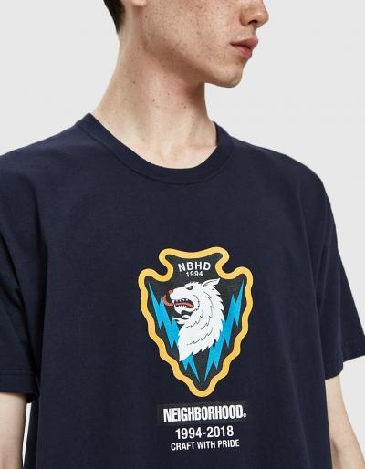 Neighborhood Wolf Tee In Navy