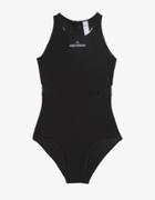 Adidas By Stella Mccartney Zip Swimsuit In Black