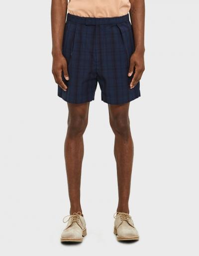 Beams Plus Dark Check Wide
