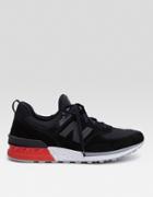 New Balance Ms574 In Black/red