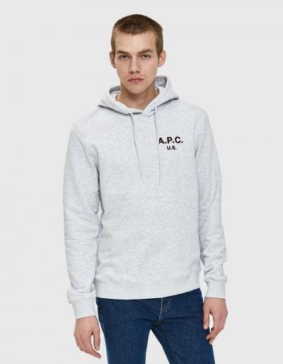 A.p.c. Us Hoodie In Heather Grey