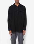 Our Legacy Vent Popover Shirt Black Ultimate Flannel