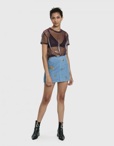 Farrow Karri Embroidered Denim