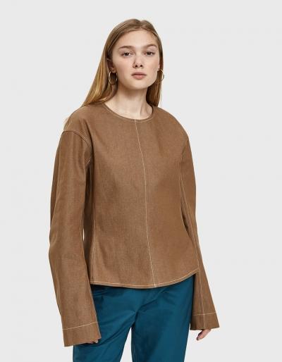 Lemaire Plasteron Top In Tobacco
