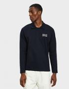 Wood Wood Oli Long Sleeve Polo In Navy