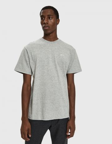 Adsum S/s B Logo Tee In Heather Grey