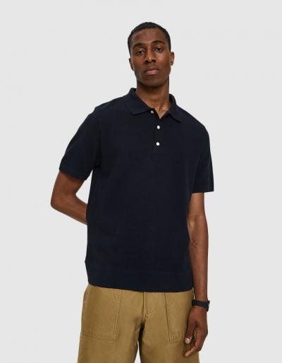 Beams Plus Pique Polo In Navy