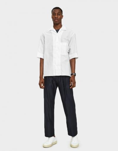 Lemaire Elasticated Pants In Blue Black