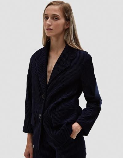 Acne Studios Juul Cord Jacket In Navy