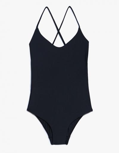 Matteau Swim Cross Back Maillot In Black