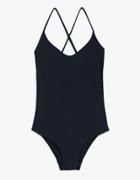 Matteau Swim Cross Back Maillot In Black