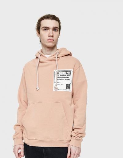 Maison Margiela Cotton Hooded Sweatshirt In Dusty Pink