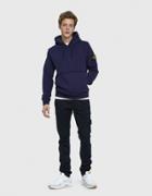 Stone Island Garment Dyed Hooded Sweatshirt In Ink