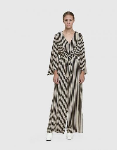 Stelen Beau Tie Detail Stripe Jumpsuit