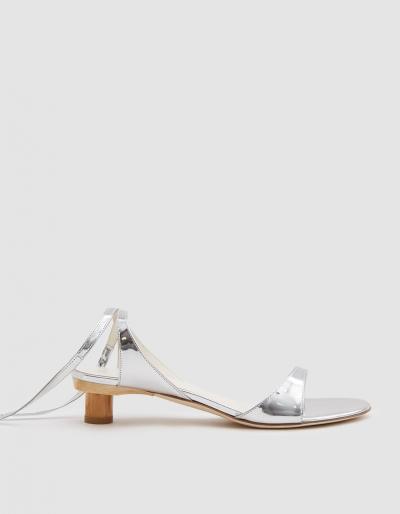 Tibi Scott Specchio Leather Sandal In
