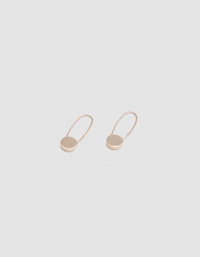 Loren Stewart Circle Safety Pin Earrings