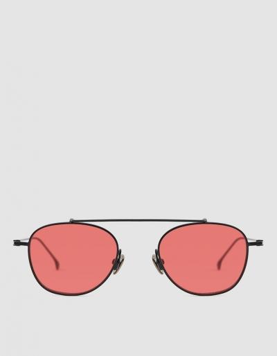 Komono Marco Sunglasses In Black/clementine