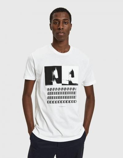 Need S/s Blurred Together Tee In White