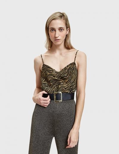 Nanushka Rose Tank In Tiger Print