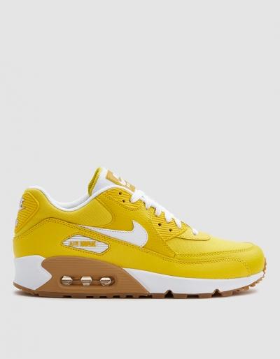 Nike W Nike Air Max 90 Premium Shoe In Tour Yellow/white/light Brown