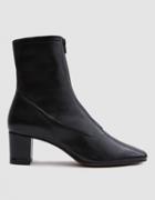 By Far Shoes Neva Leather Ankle Boot In Black