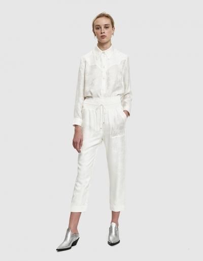 Nanushka Harlem Silk Jacquard Pants