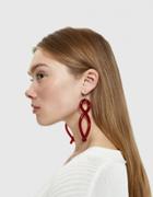 Corey Moranis Twist Earrings In Ruby Red