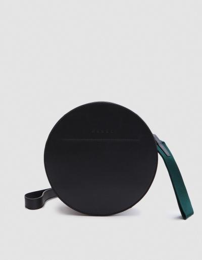 Marni Bandoleer Shoulder Bag In Black/fog