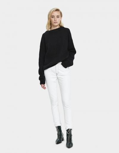Acne Studios Oversized Mohair Sweater In Black