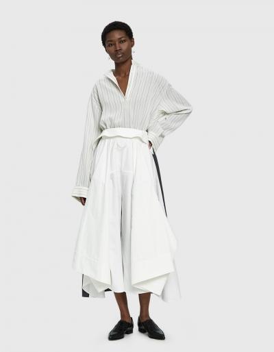 A.w.a.k.e. Two-tone Shirting Culotte