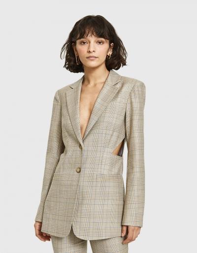 Tibi Cut Out Pleated Blazer