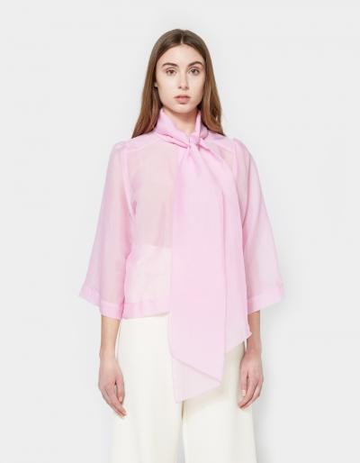 Rodebjer Romaine Organza Top In Bubblegum