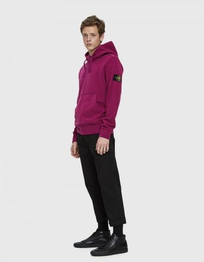 Stone Island Garment Dyed Hooded Sweatshirt In