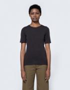 Lauren Manoogian Cashmere Rib Tee In Charcoal