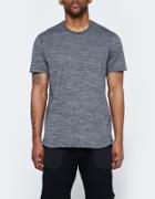 Reigning Champ Ss Scalloped Crewneck - Tiger Jersey In Black