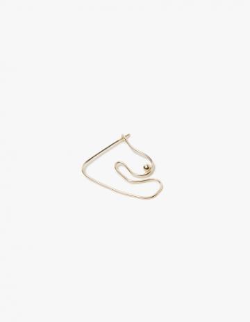 Knobbly Studio Single Gold Deconstructed Nude Earring