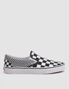 Vans Classic Slip On Sneaker In Black White Checker