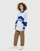 Napa By Martine Rose Ebrius L/s Polo In White/blue