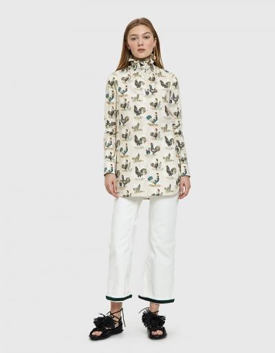 Carven Flared Side Pocket Cuff Jean