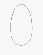 Caputo & Co. Hand-braided Silver Chain Necklace In Brown