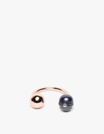 Gabriela Artigas Orbit And Black Pearl Ring