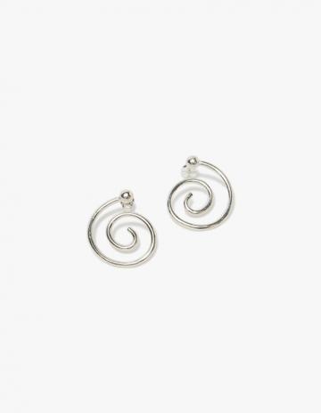 Young Frankk Silver Spiral Earrings
