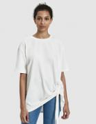 Which We Want Riki Oversize Ruched Tee In White
